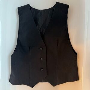 Classic Black Button Vest